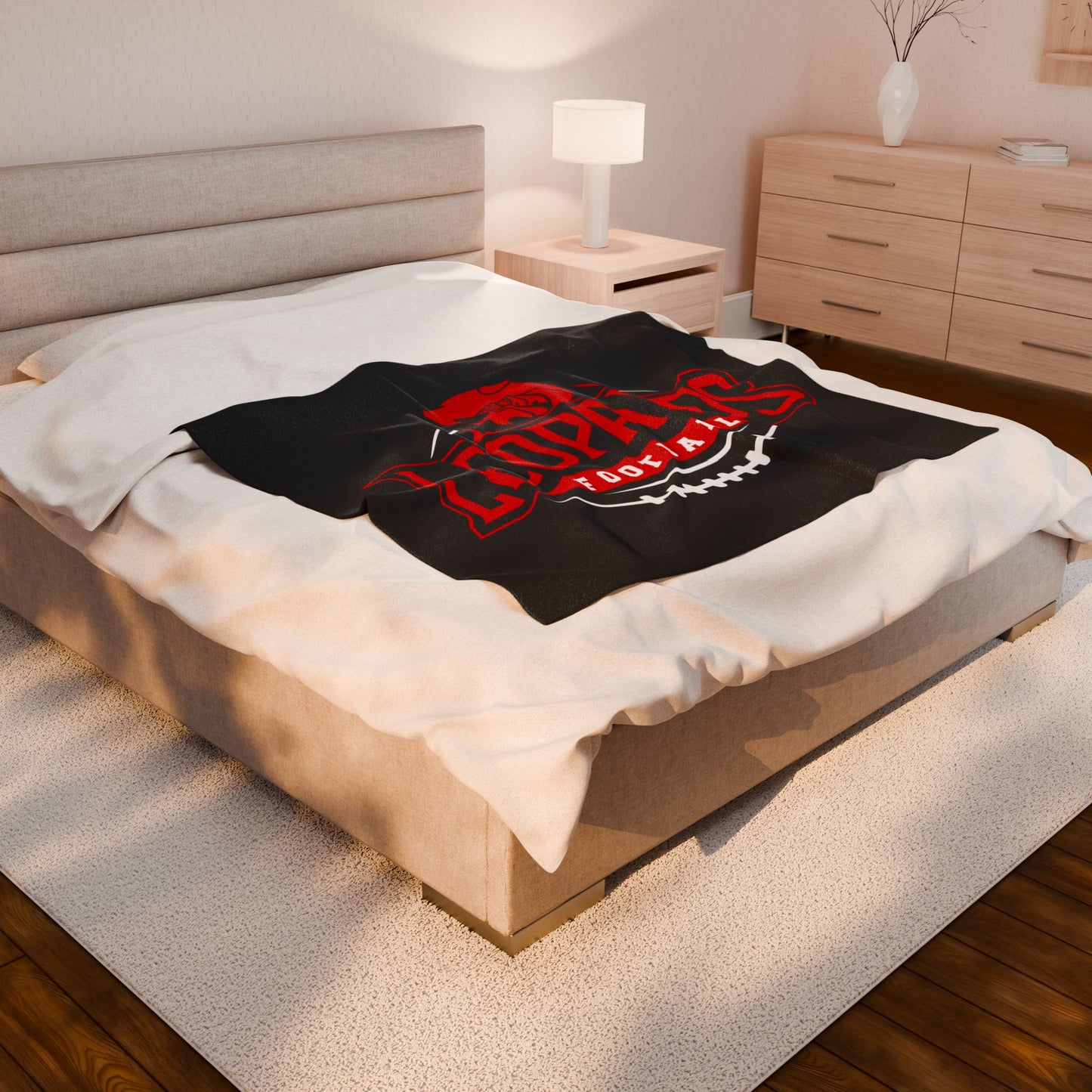 Lorena Leopards Football Velveteen Plush Blanket – Soft, Cozy & Luxurious