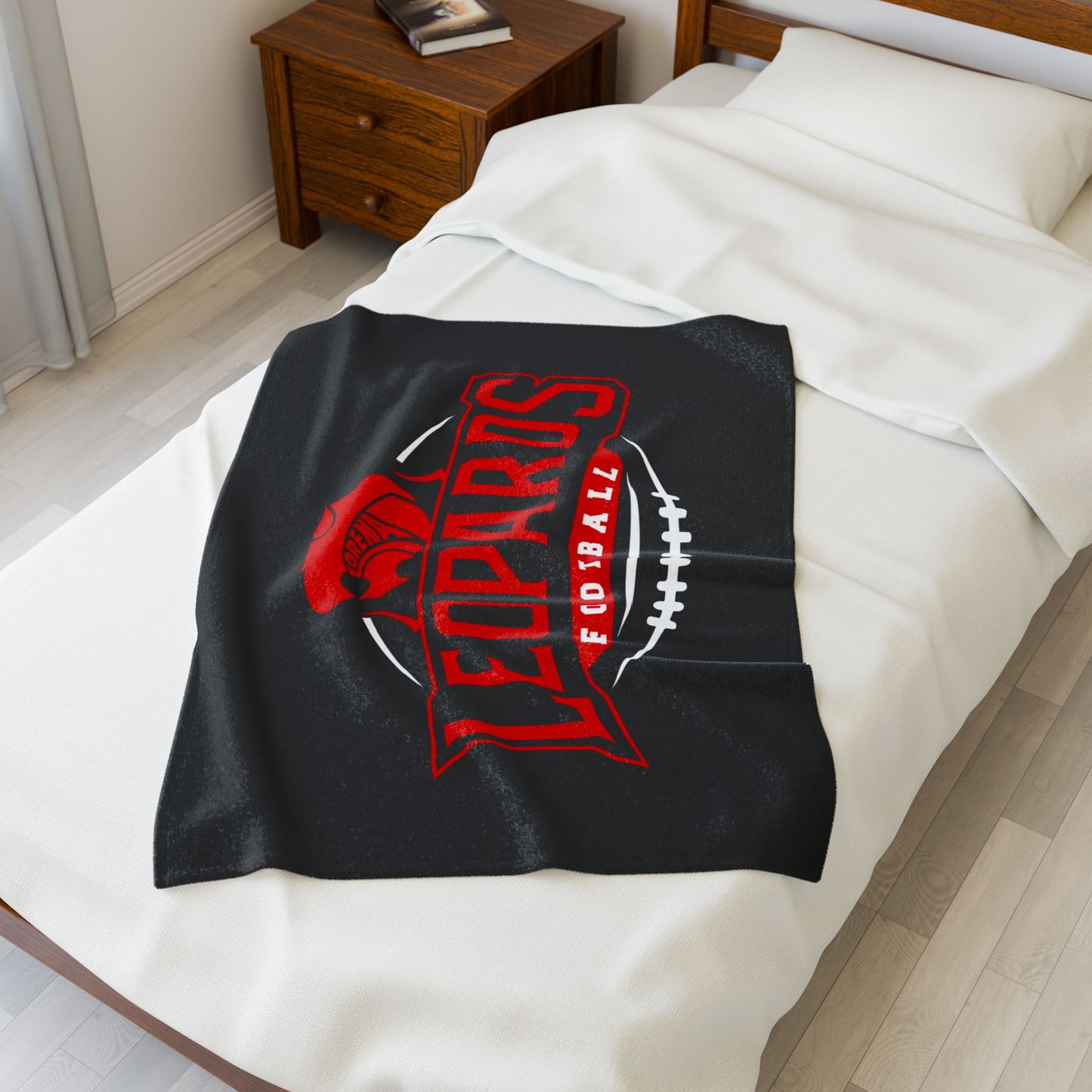 Lorena Leopards Football Velveteen Plush Blanket – Soft, Cozy & Luxurious