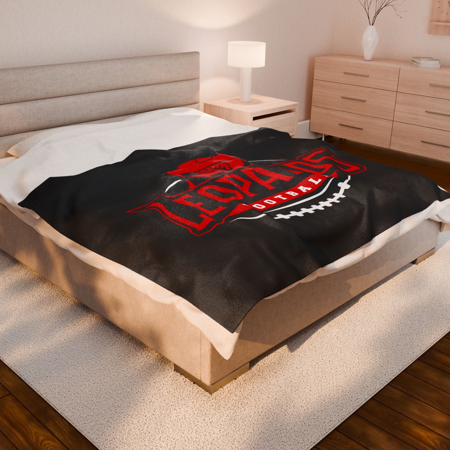 Lorena Leopards Football Velveteen Plush Blanket – Soft, Cozy & Luxurious