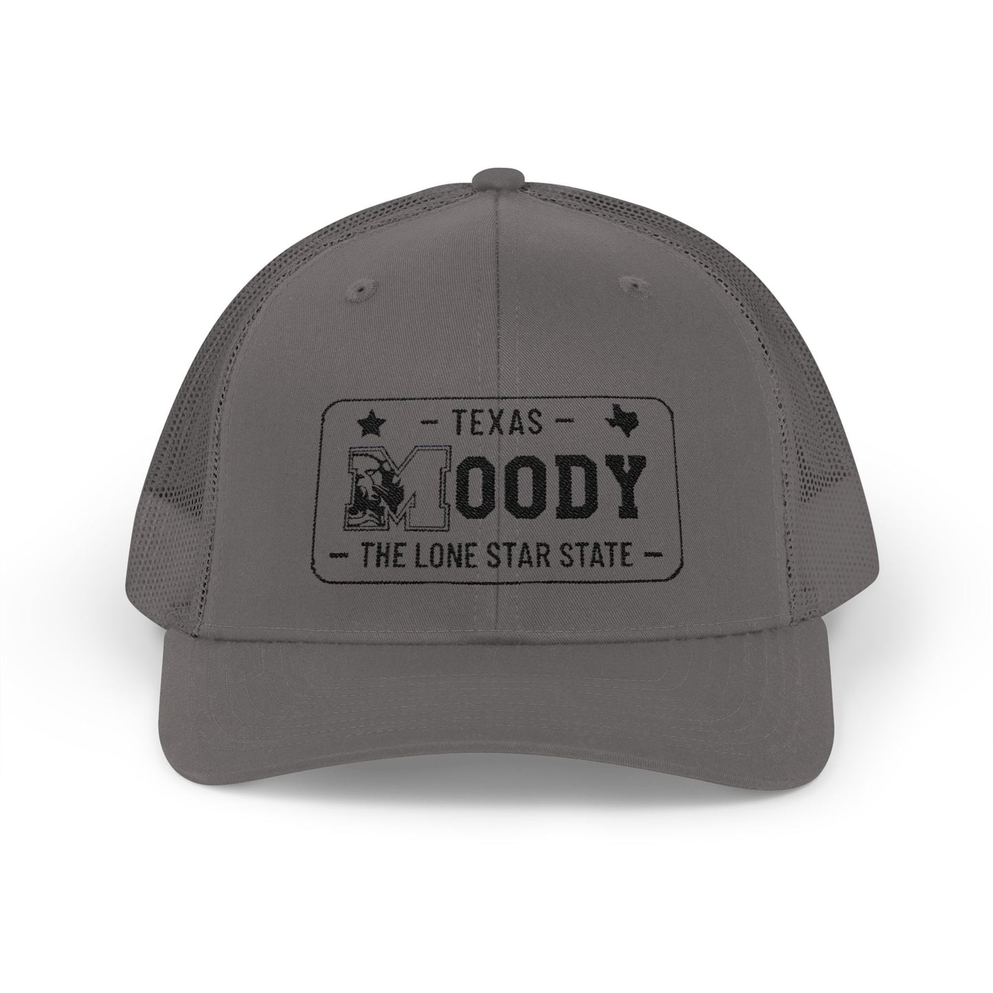 Moody, Texas License Plate Cap –Snapback Trucker Hat