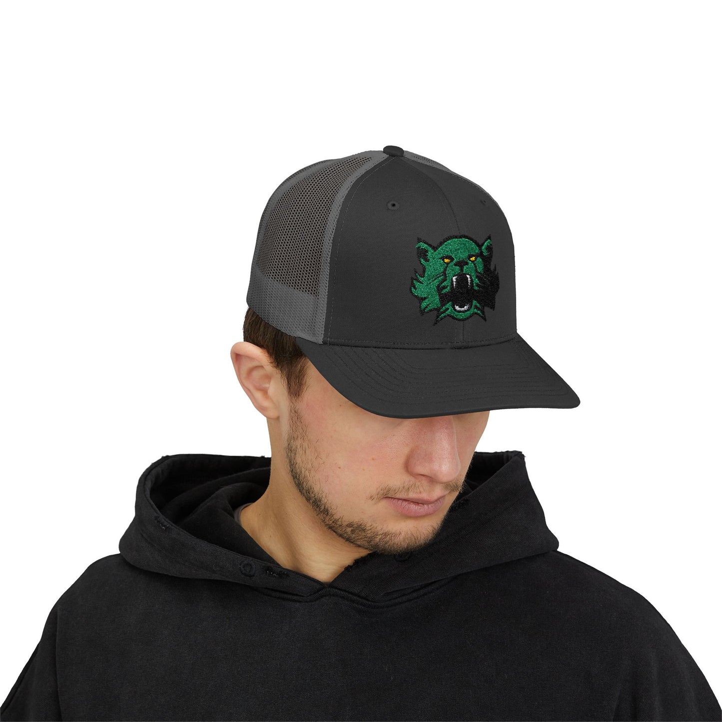 Embroidered Bearcat Snapback Cap – Classic Trucker Style