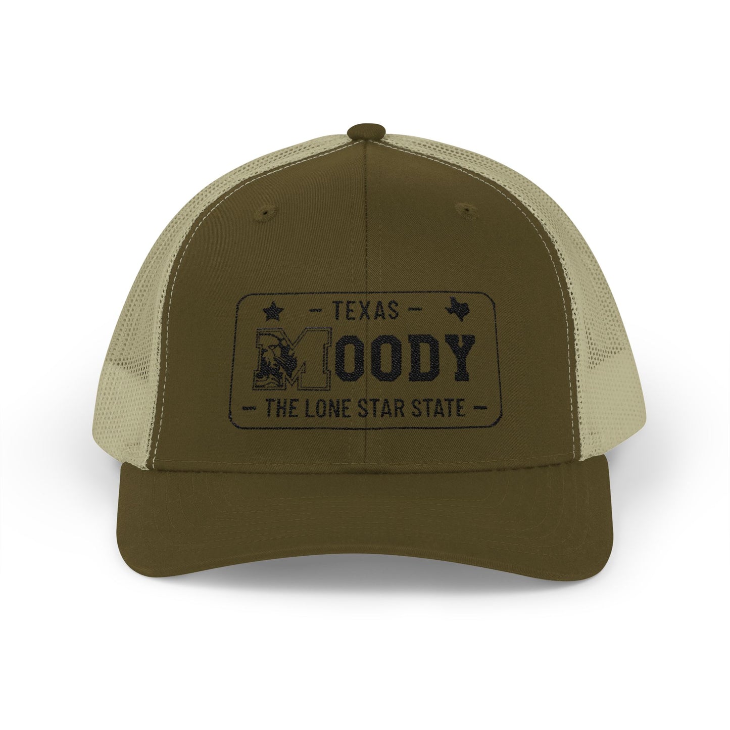 Moody, Texas License Plate Cap –Snapback Trucker Hat